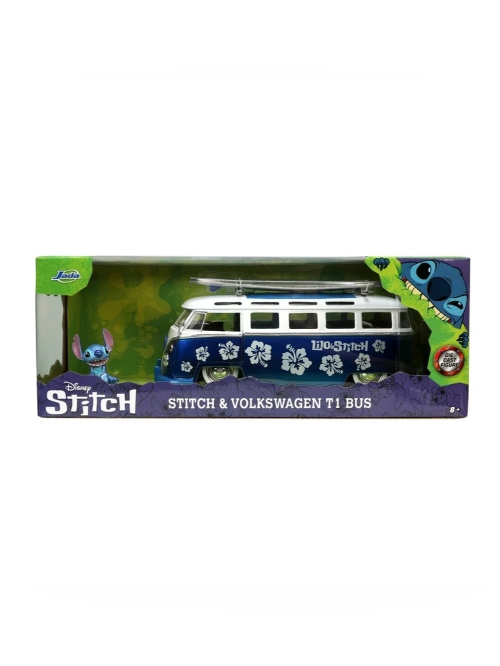 NIB Jada Hollywood Rides 1:24 Disney Lilo & Stitch - Stitch & Volkswagen T1 Bus